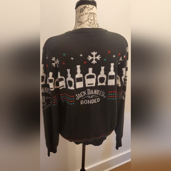 Jack Daniel's Black and White Festive Sweater - Picture 3 of 7